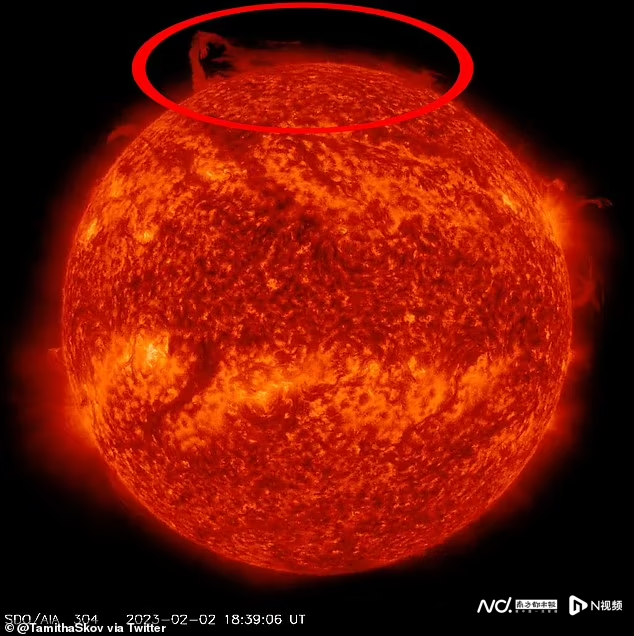 NASA拍到太阳北极一块断裂脱落 可能与太阳磁场逆转有关（NASA拍到太阳北极一块断裂脱落，前所未有的事件令人困惑）-第2张图片-拓城游