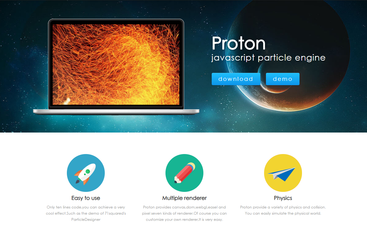 proton的讲解（酷炫的基于HTML5的2D和3D粒子引擎——Proton）-第2张图片-拓城游