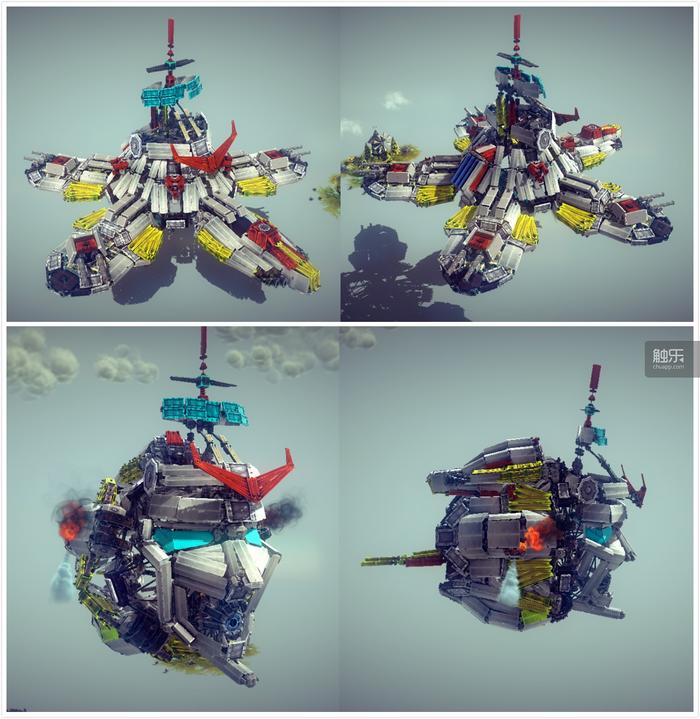 besiege火焰推进器怎么用（都说《Besiege》是个“中世纪攻城游戏”，但这高达、猫娘和超级要塞是怎么回事？）-第16张图片-拓城游