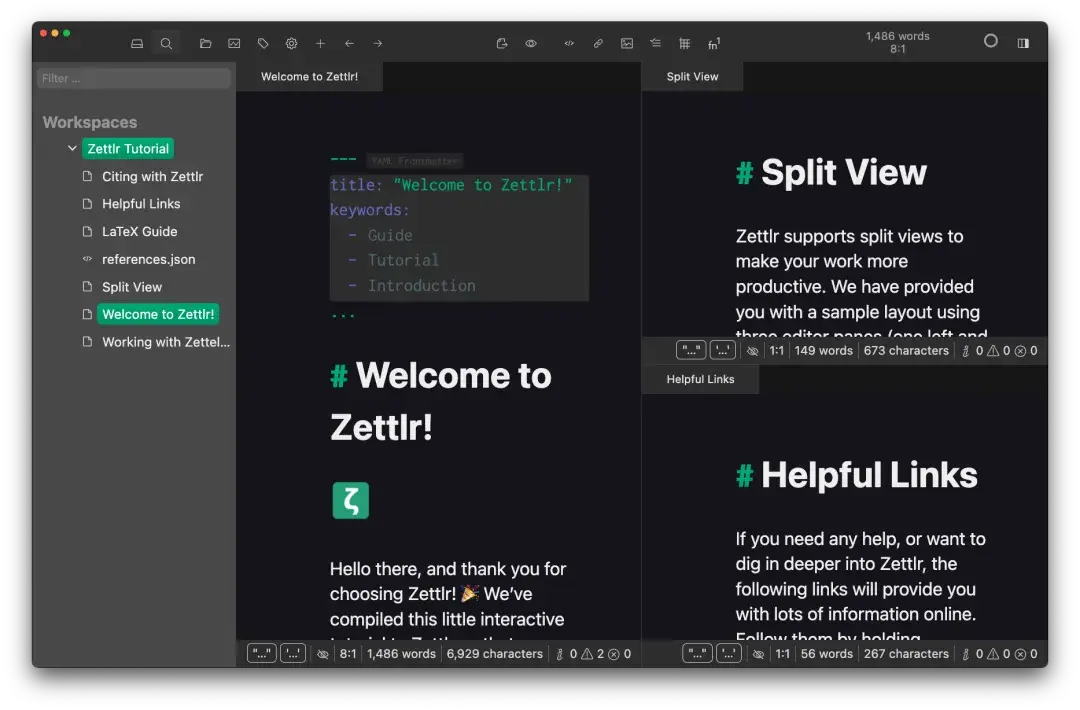 文本处理软件有哪些（Zettlr：一款强大的开源文本编辑器，让写作回归简单与高效的利器）-第3张图片-拓城游