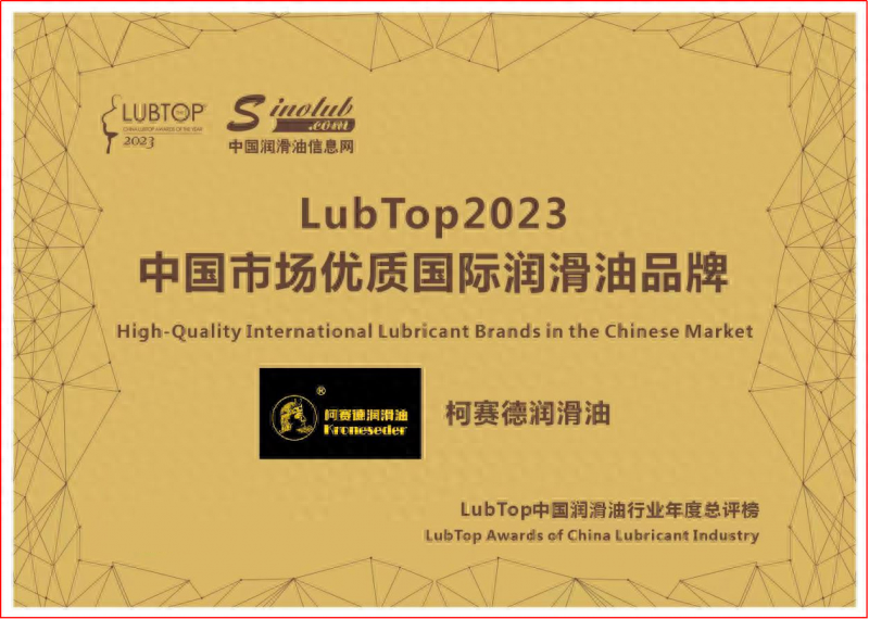 lub是什么意思（柯赛德润滑油获称LubTop2023年度中国市场优质国际润滑油品牌）-第2张图片-拓城游