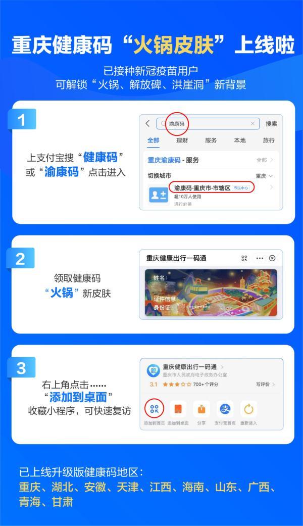 为什么有二种渝康吗?有的图中有火锅（渝康码“镶金边”后再上新！“火锅皮肤”安排）-第2张图片-拓城游