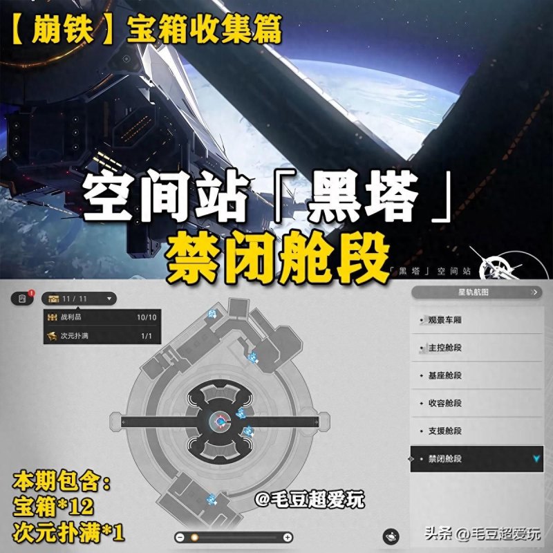 【崩坏：星穹铁道】V1.6攻略：空间站黑塔-禁闭舱段宝箱全收集