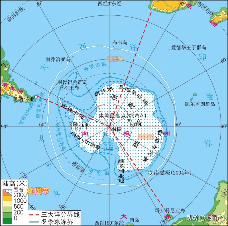 如何划分东亚、西亚、南亚、北亚、东南亚及中亚，在亚洲地图上（七大洲划分详解）-第12张图片-拓城游