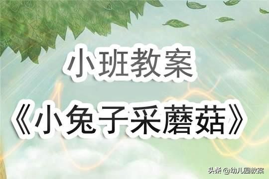 小班教案《小兔子采蘑菇》适用于幼儿游戏，培养幼儿的动作协调性及尝试精神-第2张图片-拓城游